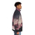 Stunning night puffer jacket with a surreal galaxy and cosmos landscape design - men side right