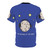T-shirt featuring a vibrant night sky design with moons, stars, and rhythmic patterns for music lovers - Back
