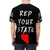 Vibrant all-over print t-shirt featuring the state of Nevada design - men back