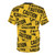 Caution-themed t-shirt with police tape, danger zone, and warning sign graphics - Back