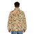 Vintage Mushroom Designs Puffer Jacket with Autumn-inspired Mushroom Prints - men back