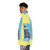 Vintage-inspired motocross puffer jacket with dirt bike and jumping graphics - men side left