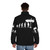 Mechanic evolution puffer jacket with funny silhouette design - men back