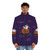 Pumpkiboo puffer jacket with pumpkin, ghost, and star design - men front