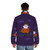 Pumpkiboo puffer jacket with pumpkin, ghost, and star design - men back