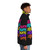 Retro puffer jacket in bright neon colors - men side right