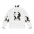 Pulp Fiction inspired puffer jacket with digital art illustration - Back