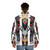 Hazbin Hotel Alastor Puffer Jacket with Demonic Inspired Design - men back
