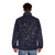 Night Constellations Puffer Jacket with stars, galaxies, and zodiac symbols - men back
