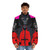Person wearing a squid game puffer jacket, focus keyword: squid game puffer jacket - men front