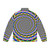 Psychedelic swirl puffer jacket featuring a vibrant, hypnotic abstract pattern - Back