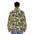 Everybirdy 2023 Puffer Jacket with vibrant bird pattern design - men back