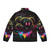 Psychedelic Kirby puffer jacket featuring vibrant, hallucinogenic graphics - Back