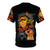 Stylish all-over print t-shirt featuring a vampire cat design - Back