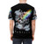 Rebirth fantasy art digital print t-shirt with skull, butterfly, and magical elements - men back