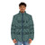 A floral puffer jacket with a feminine, Bridgerton-inspired design - men front