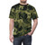 A soft, high-quality t-shirt featuring a cute cat in a camouflage pattern design. - men front