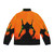 Evangelion puffer jacket with minimalist anime design - Back