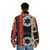 Vintage Awesome Mixtape Vol 1 Puffer Jacket featuring Marvel superheroes and retro music - men back