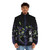 Evangelion Inspired Puffer Jacket with Anime Designs and Mecha Imagery - men front