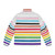 Progress pride stripes puffer jacket with gay, transgender, and Philadelphia pride flags - Back