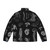 Vintage anatomy print puffer jacket with a detailed anatomical heart design - Back