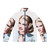 Princess Grace Kelly inspired pop art puffer jacket