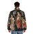 Sandro Botticelli inspired puffer jacket with floral Primavera design - men back