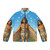 Priestess puffer jacket with nature-inspired colorful design