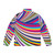 Pride Flags Puffer Jacket featuring a vibrant rainbow design - Back