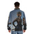 Vigilance Puffer Jacket - A fierce female anthro warrior wears a warm puffer jacket with armor and a sword, ready for outdoor adventures. - men back