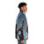 Vigilance Puffer Jacket - A fierce female anthro warrior wears a warm puffer jacket with armor and a sword, ready for outdoor adventures. - men side right