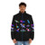 Pride Dinosaurs Puffer Jacket with LGBTQ+ flag design - men front