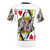 Queen of Hearts playing card design on a t-shirt - Back