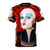 Whimsical surreal pop art t-shirt with a queen of hearts design