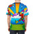 Psychedelic abstract art t-shirt with a message of new beginnings - men back