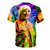 Vibrant AOP T-shirt featuring a design honoring the legacy of iconic comedian Victoria Wood as a beloved LGBTQ+ icon. - Back