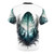 A t-shirt with a vibrant forest feather design, perfect for nature and wildlife enthusiasts. - Back
