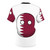 Stylized graphic of the Qatar national flag on a t-shirt - Back
