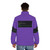 Purple puffer jacket with world of warcraft and warcraft meme designs - men back
