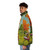 Whimsical puffer jacket featuring country music-themed artwork and a goat in a meadow - men side left
