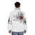 Powered By Arrows 2.0 Inverse Red Puffer Jacket - Dance Gaming Apparel with Focus Keyword - men back