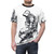 Artistic t-shirt featuring the Iron Giant character in a nature scene with trees and wildlife in a pointillist style. - men front