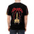 Retro Hard Rock Sciatica Themed T-shirt with Vintage Music Instrument Graphics - men back