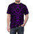 Stylish t-shirt featuring a classy damask pattern design in shades of purple and black - men front