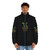A puffer jacket with a Venus flytrap plant design, perfect for plant enthusiasts. - men front