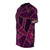 Trendy t-shirt featuring an abstract geometric design in purple and gold - men left