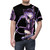 Anime-inspired t-shirt design featuring the character Purple Heart from the Hyperdimension Neptunia series, holding a glowing sword. - men front