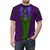 Vibrant purple joker cosplay outfit with green accents - men front