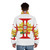 Portuguese Templar Cross Puffer Jacket with Coat of Arms - men back